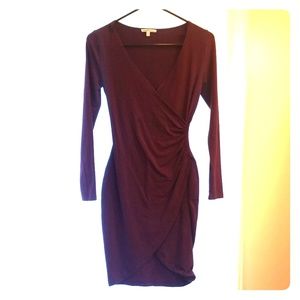 Charlotte Russe Maroon Side Cinch dress